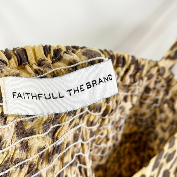 Faithfull The Brand Elsa Jumpsuit Womens Size 4 Animal Print One Piece - Picture 4 of 5